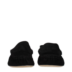 The Row Black Leather Slip-On Loafers - EU36/US6