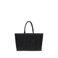 The Row Black Raffia Shoulder Bag