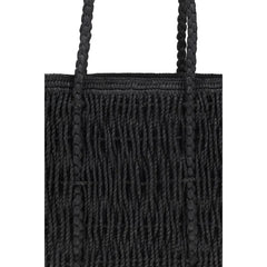 The Row Black Raffia Shoulder Bag