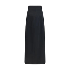 The Row Black Silk Long Skirt - 6
