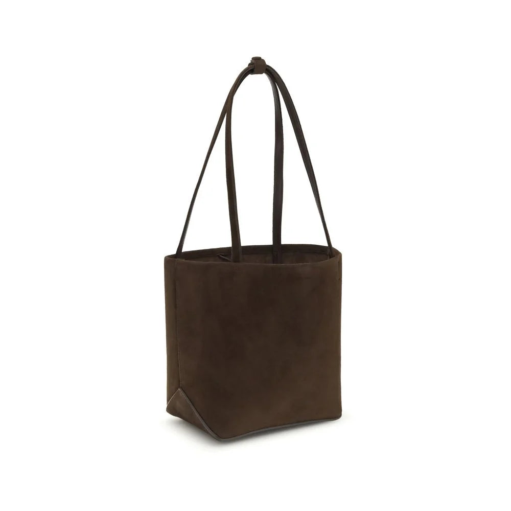 The Row Brown Calf Leather Bos Taurus Handbag