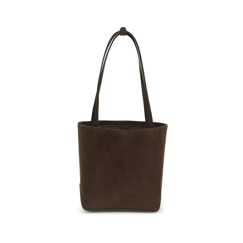 The Row Brown Calf Leather Bos Taurus Handbag