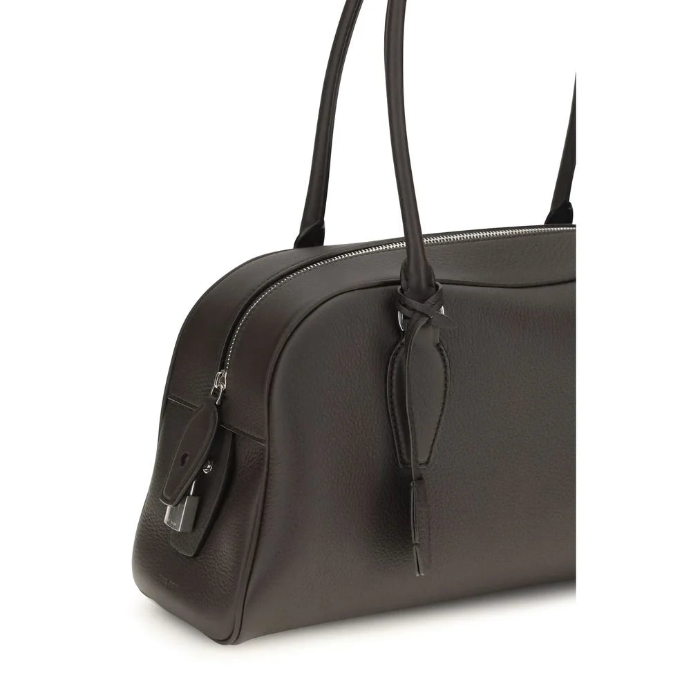 The Row Brown Calf Leather Bos Taurus Shoulder Bag