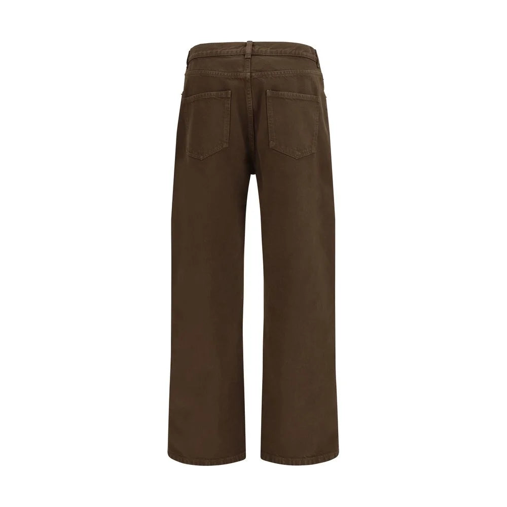 The Row Brun Bomulls Jeans med Rett Passform - 27