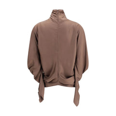 The Row Brown Silk Blouse - 6