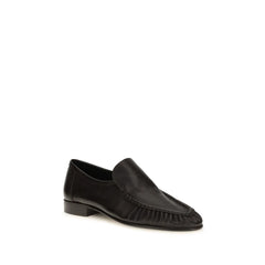 The Row Brown Suede Leather Slip-On Loafers - EU40/US10