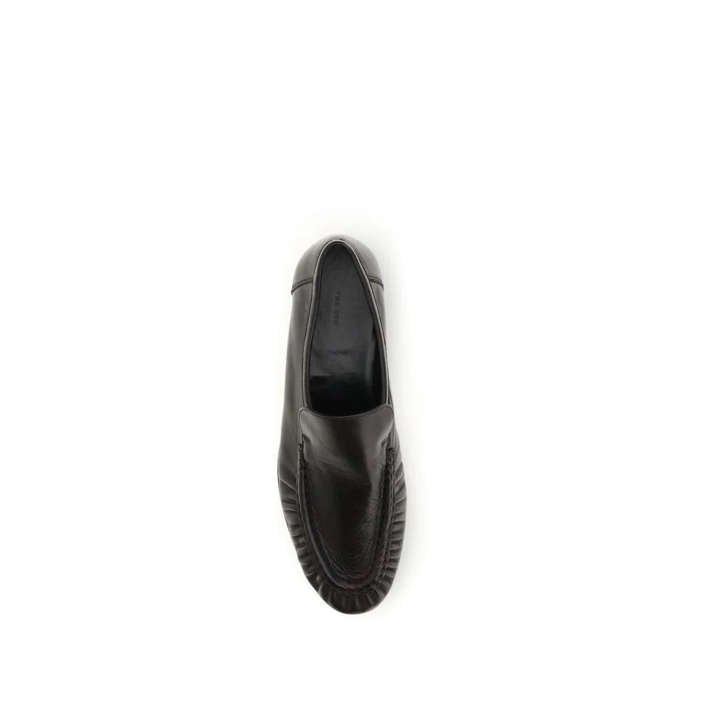The Row Brown Suede Leather Slip-On Loafers - EU40/US10