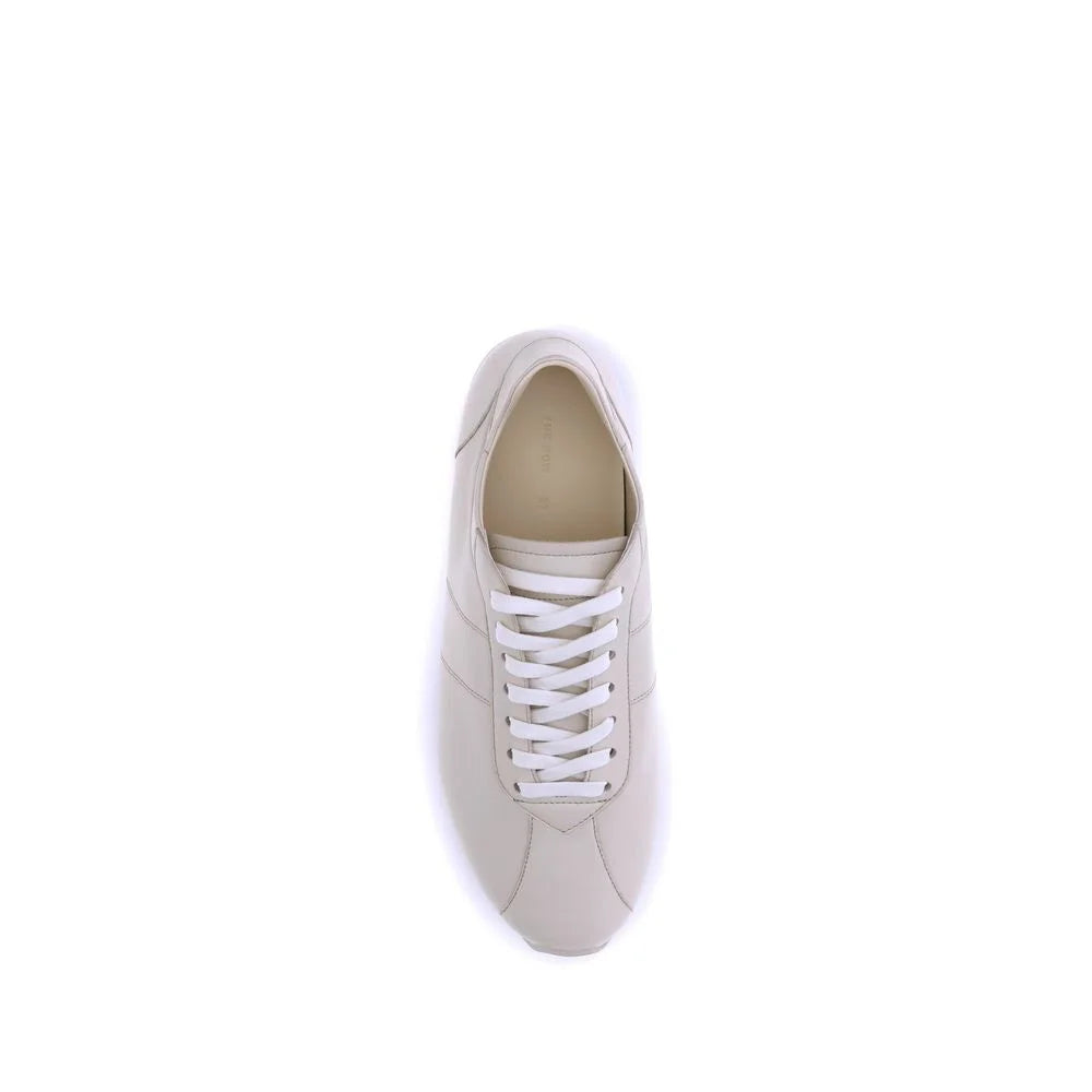 The Row Cream Calf Leather Bos Taurus Low Top Sneakers - Sneakers