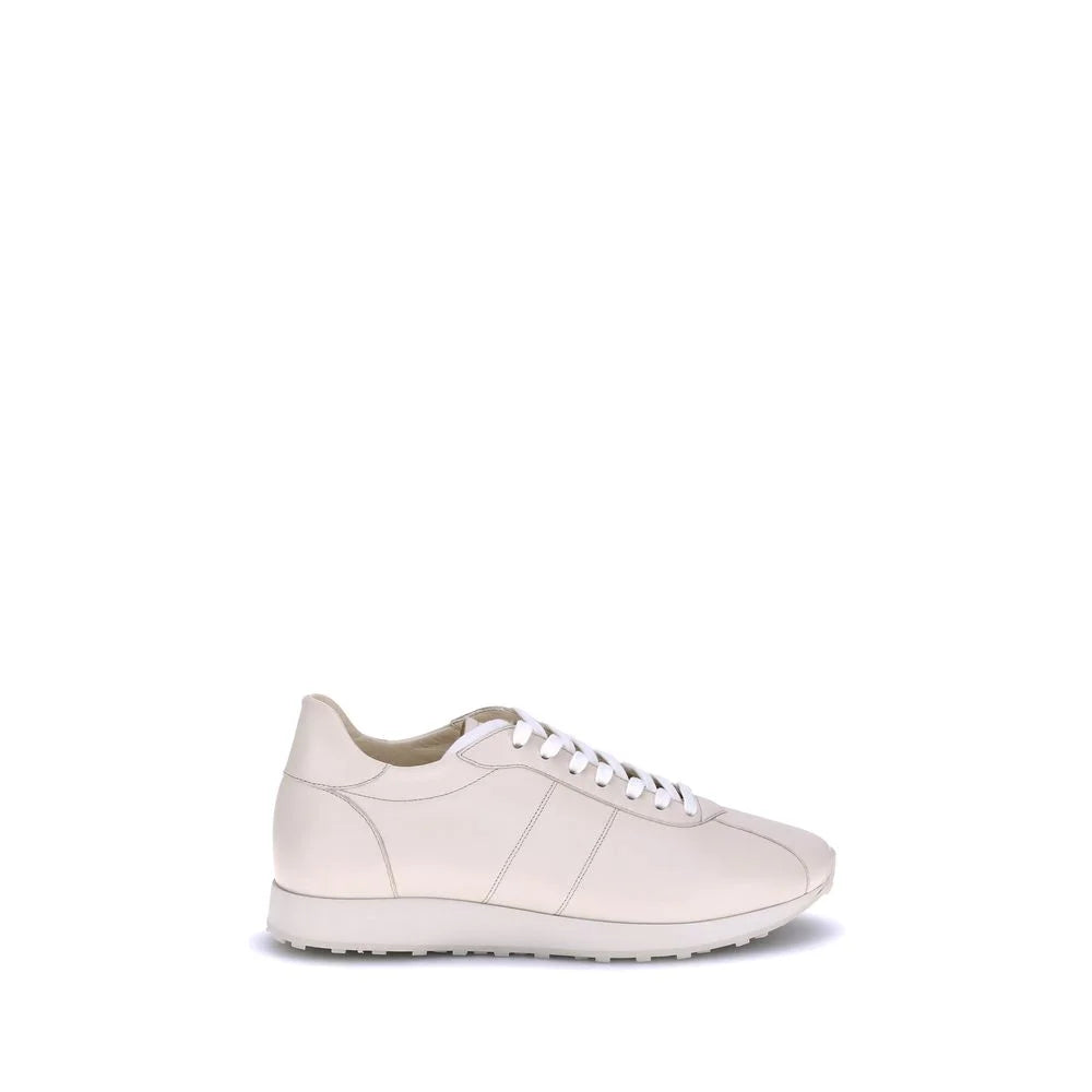 The Row Cream Calf Leather Bos Taurus Low Top Sneakers - Sneakers