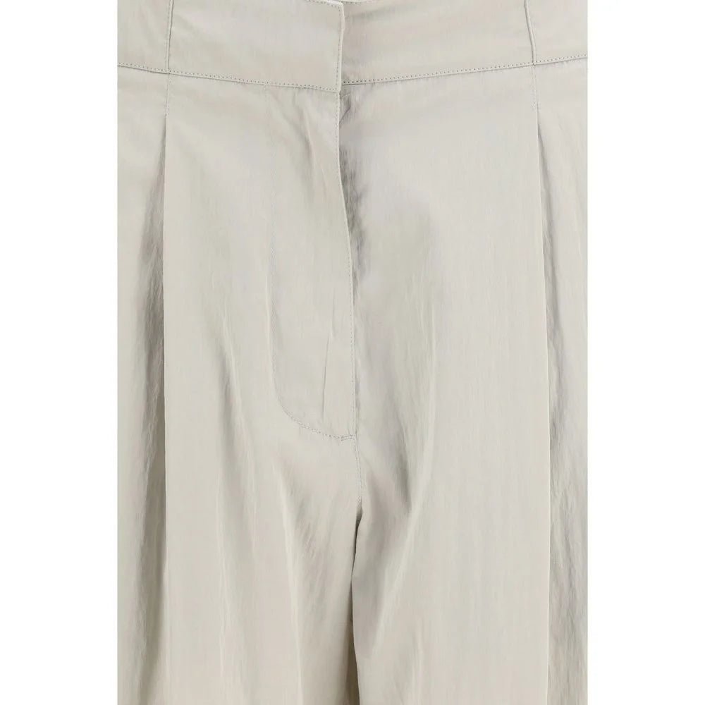 The Row Gray Silk Casual Pants - 6