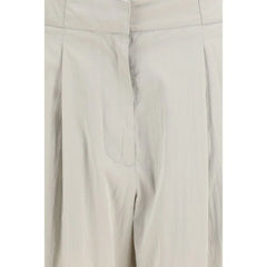 The Row Gray Silk Casual Pants - 6