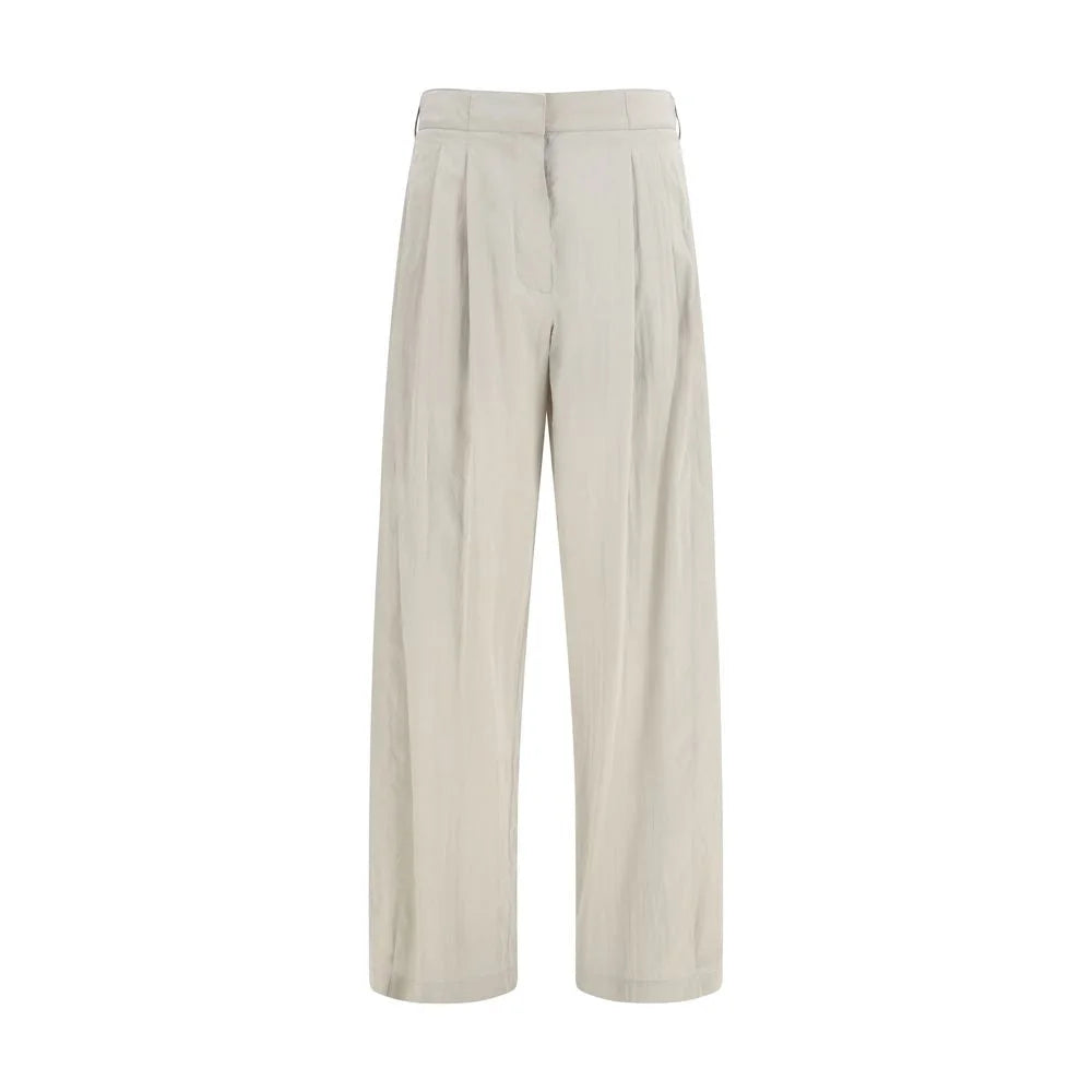 The Row Gray Silk Casual Pants - 6