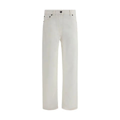 The Row White Cotton Straight-Leg Jeans