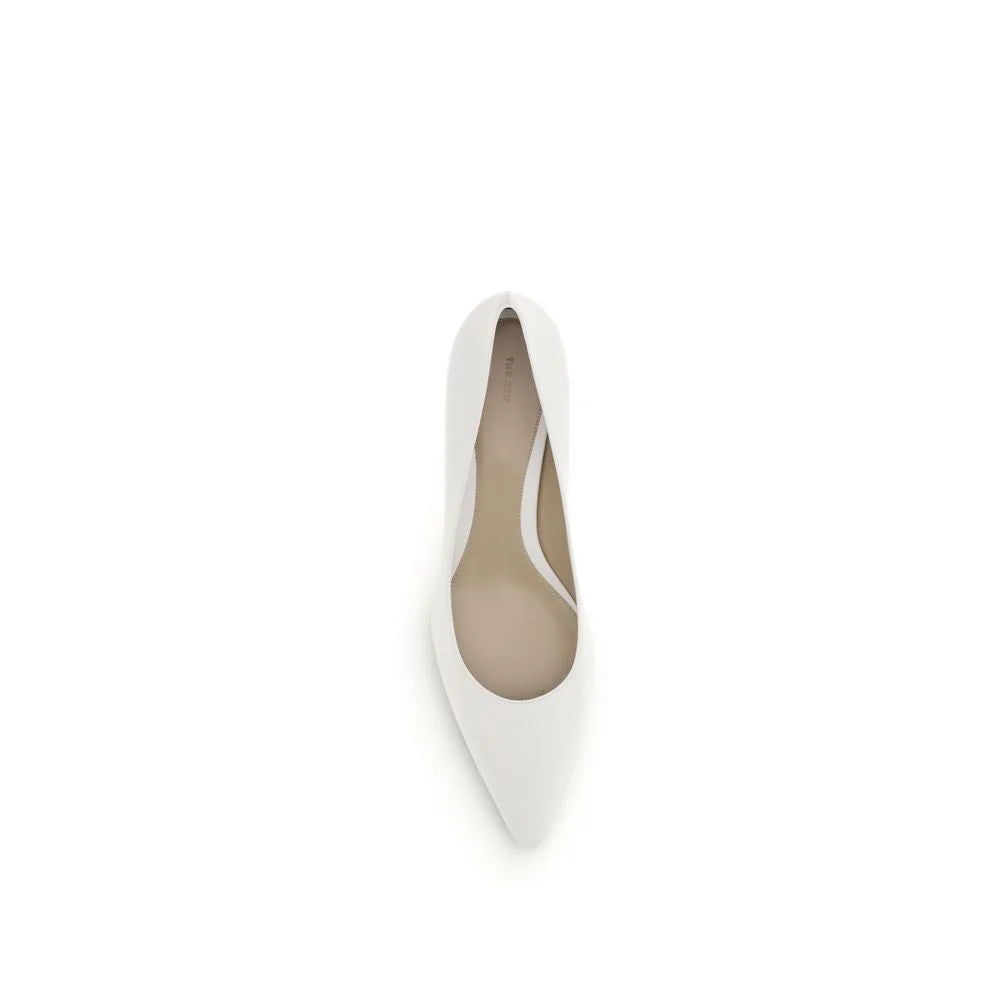 The Row White Lamb Ovis Aries Aries Mid Heel Pumps - EU36/US6