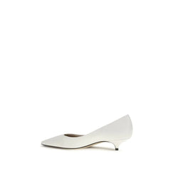 The Row White Lamb Ovis Aries Aries Mid Heel Pumps - EU36/US6