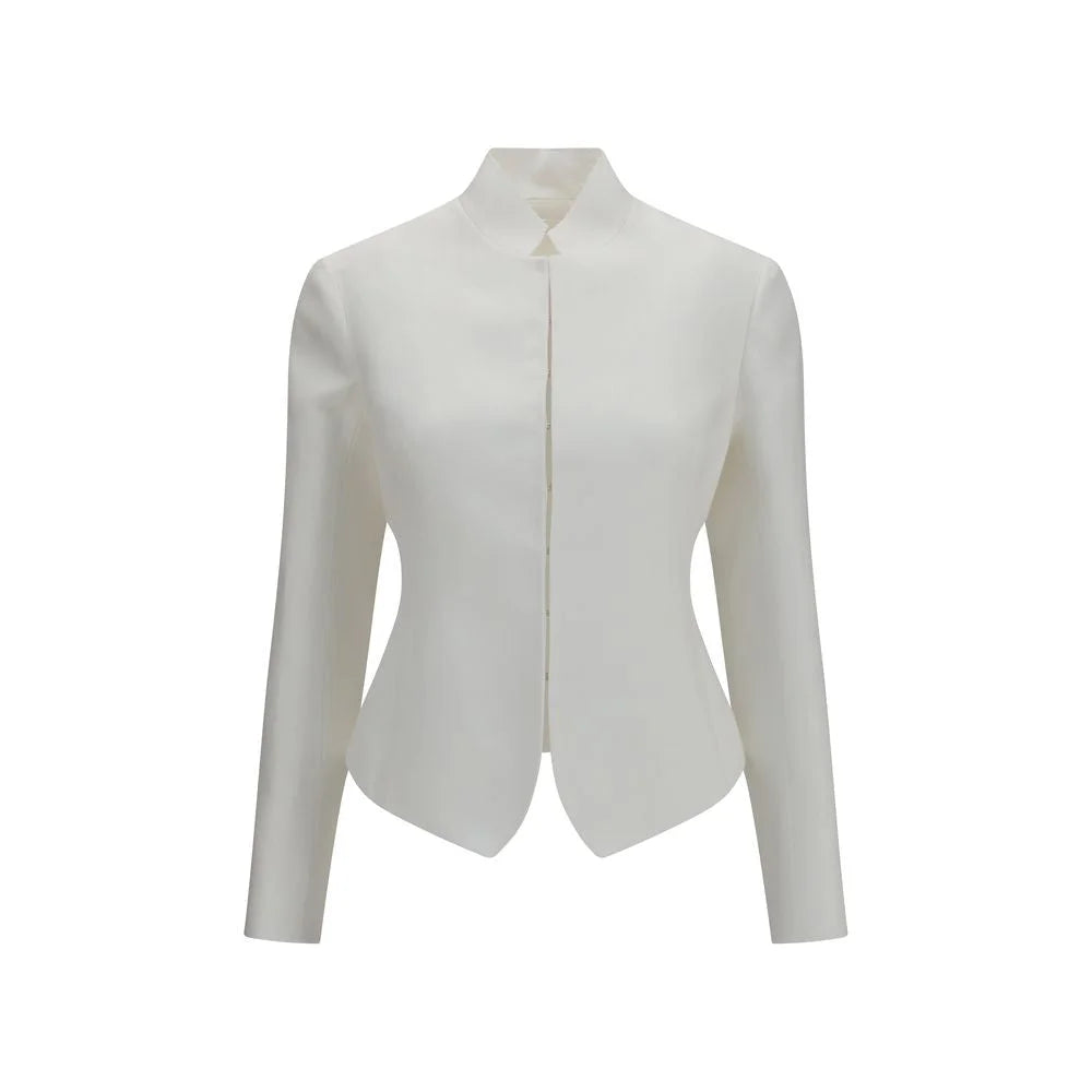 The Row White Linen Jacket - 8
