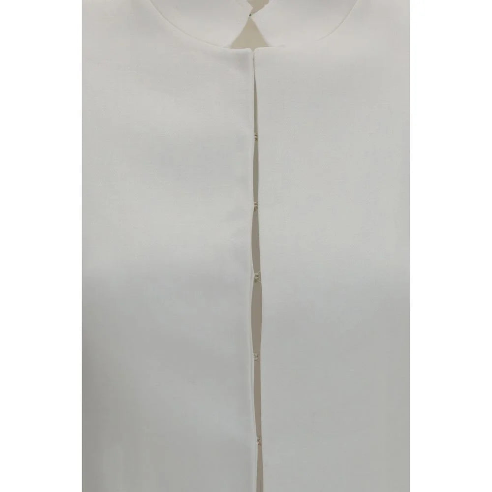 The Row White Linen Jacket - 8