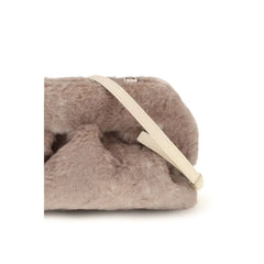 THEMOIRè Beige Faux Fur Clutch Bag