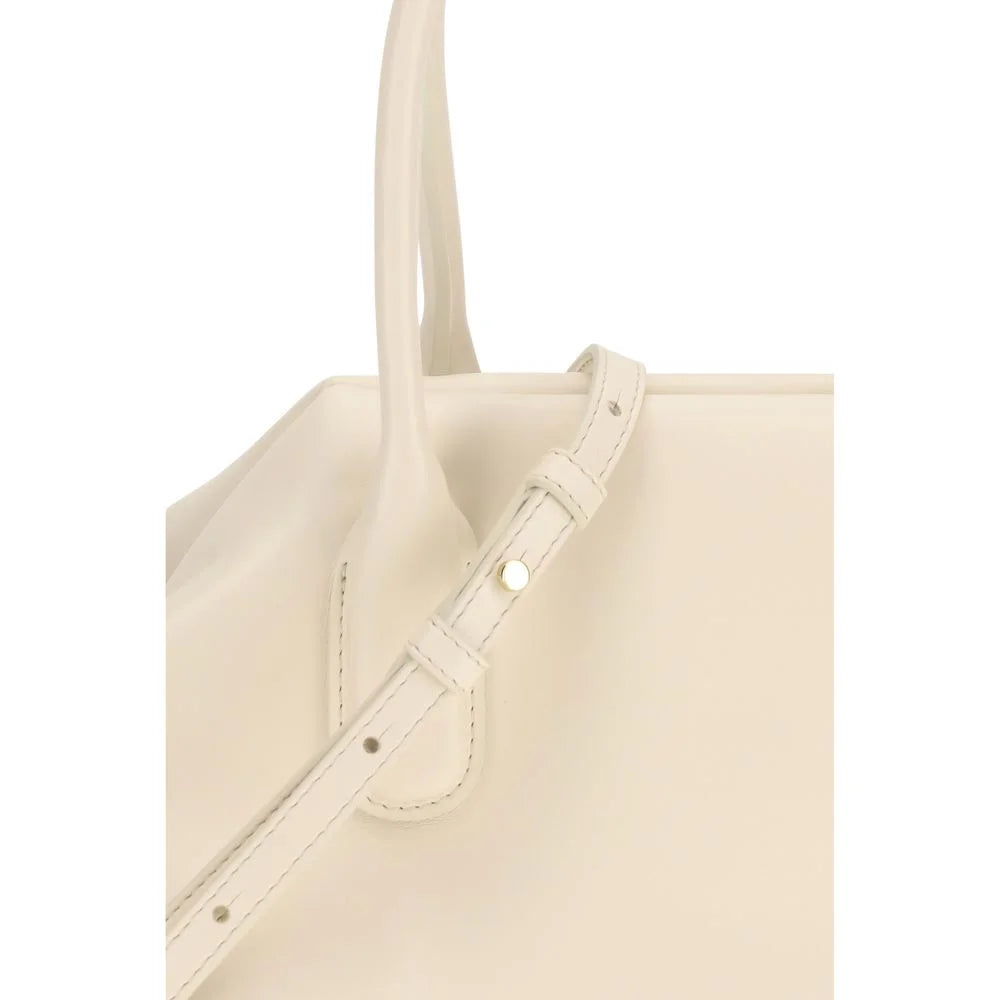 THEMOIRè Cream Other Fibres Shoulder Bag