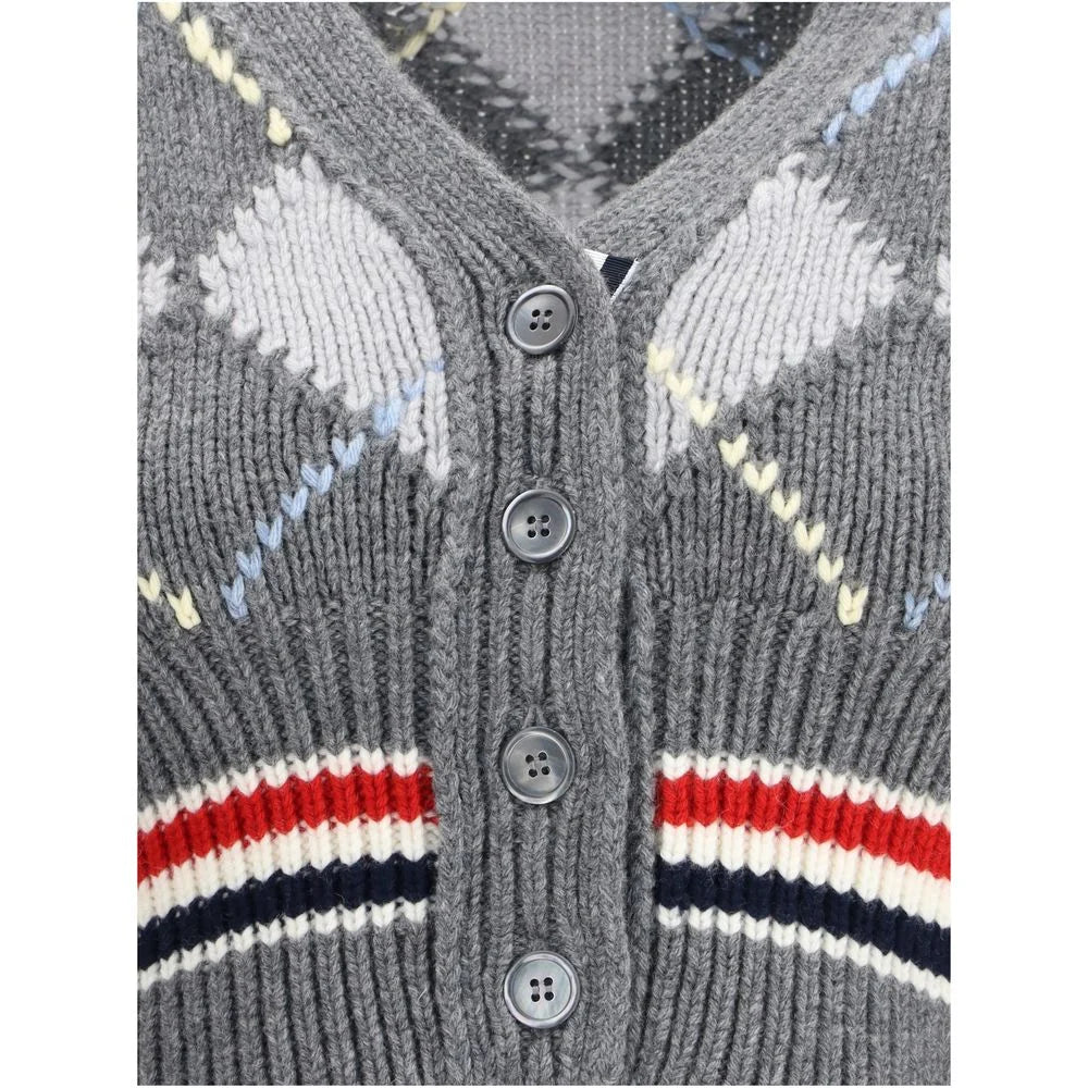Thom Browne Argyle V-Neck Cardigan - IT42 | L - Cardigans