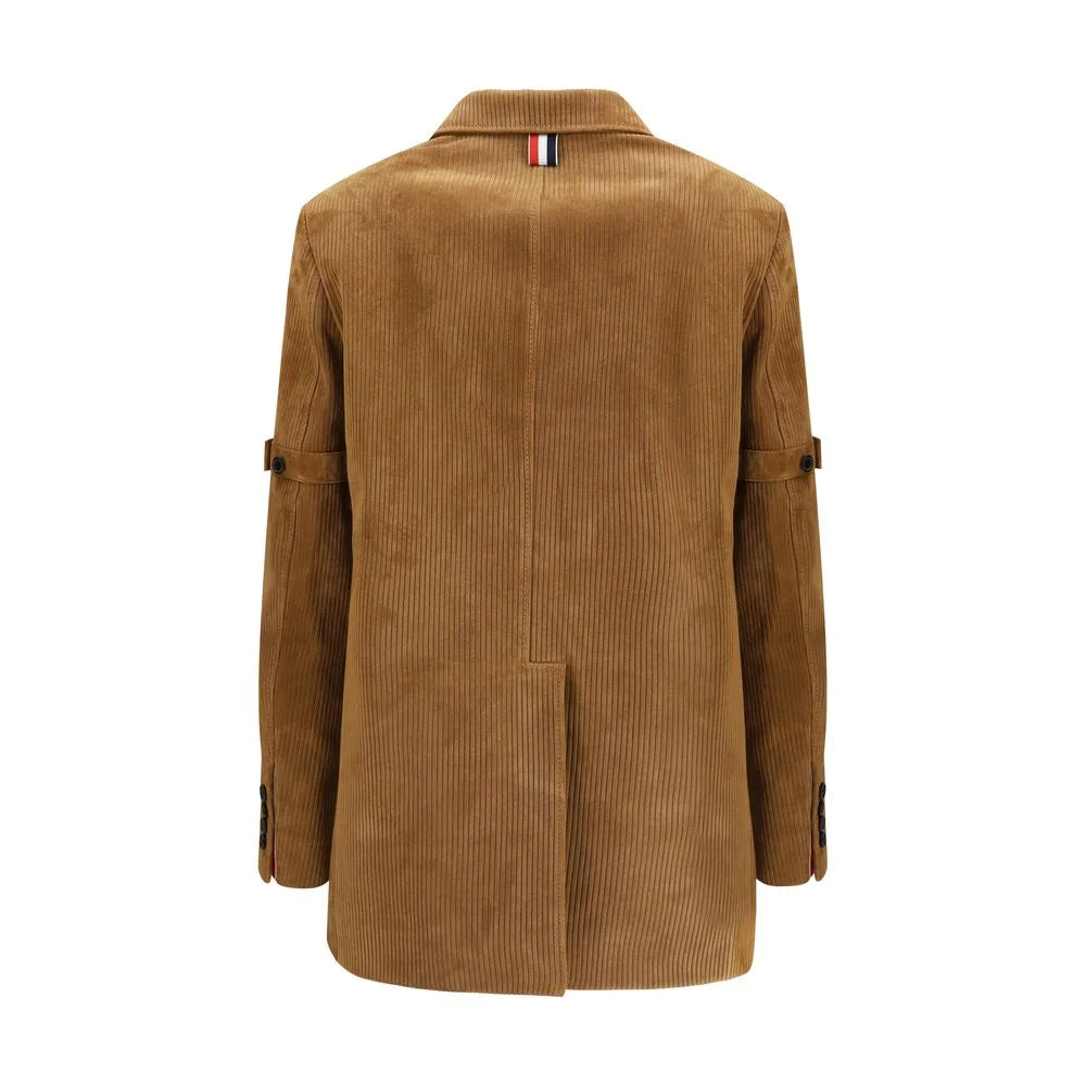Thom Browne Beige Calf Leather Bos Taurus Coat - IT40 | M