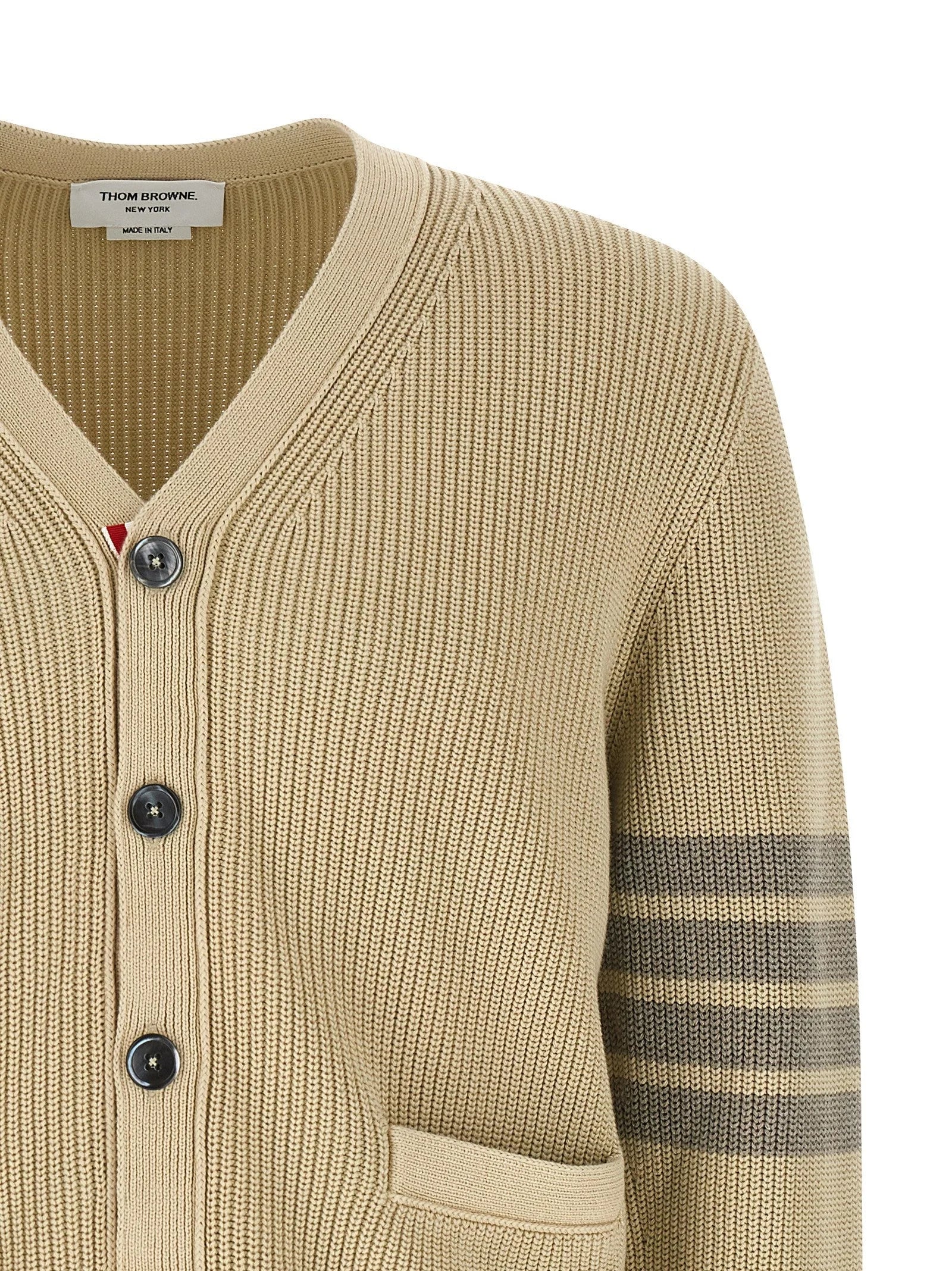 Thom Browne Beige Cotton Cardigan