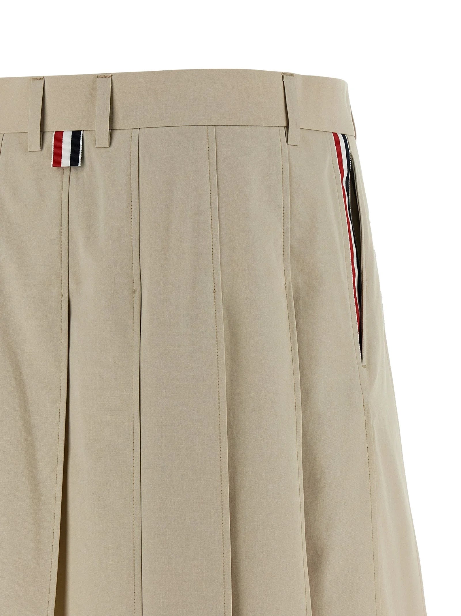 Thom Browne Beige Cotton Long Skirt - IT42