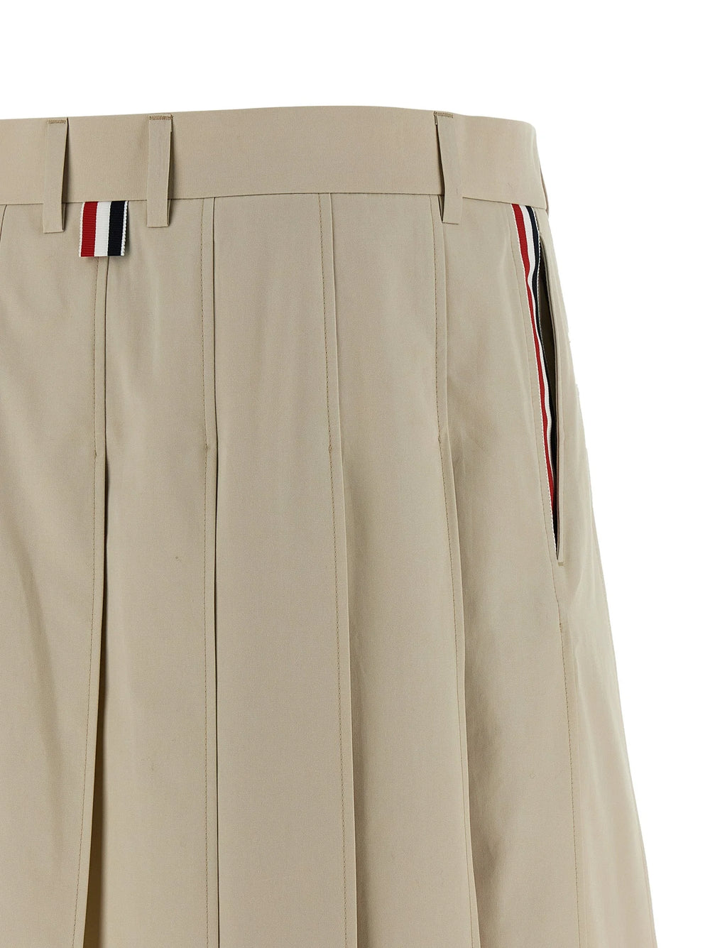 Thom Browne Beige Cotton Long Skirt - IT42