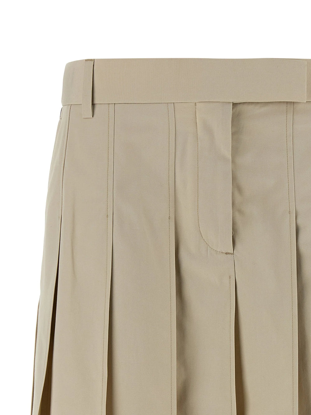 Thom Browne Beige Cotton Long Skirt - IT42
