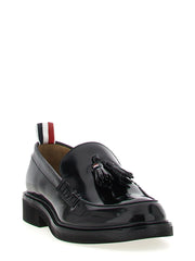 Thom Browne Black Calfskin Slip-On Loafers - EU39.5/US9.5