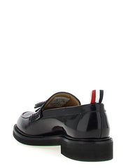 Thom Browne Black Calfskin Slip-On Loafers - EU39.5/US9.5