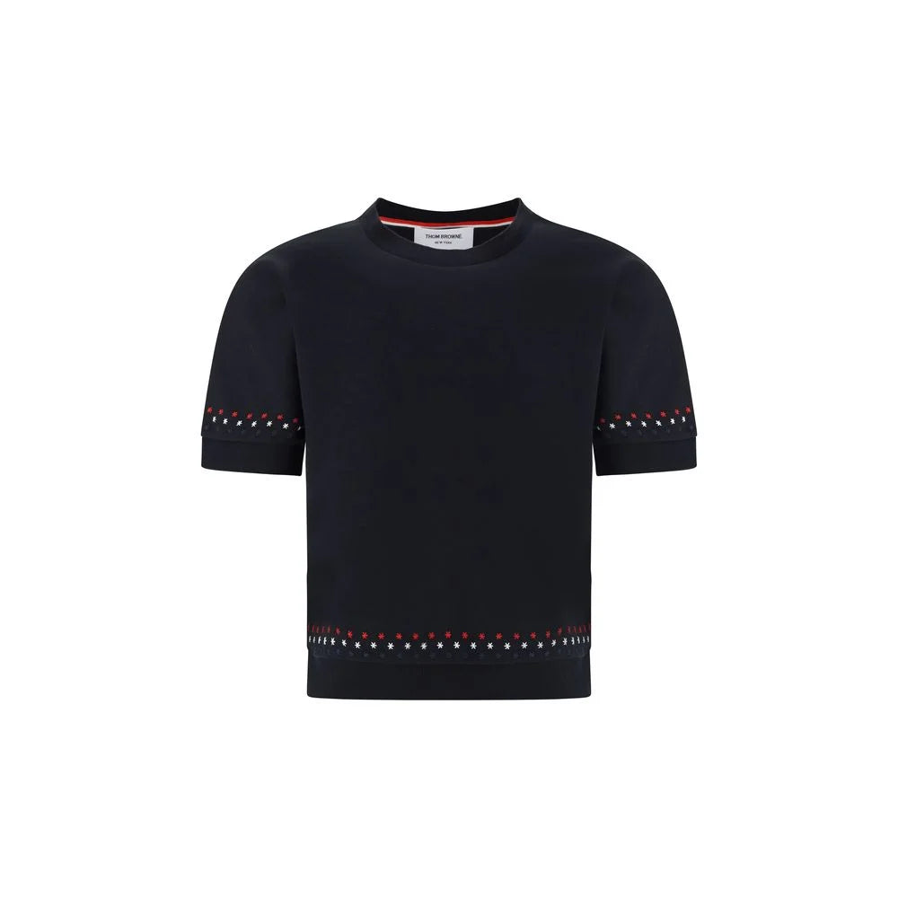 Thom Browne Cerné Bavlnene Tricko - IT42 | L