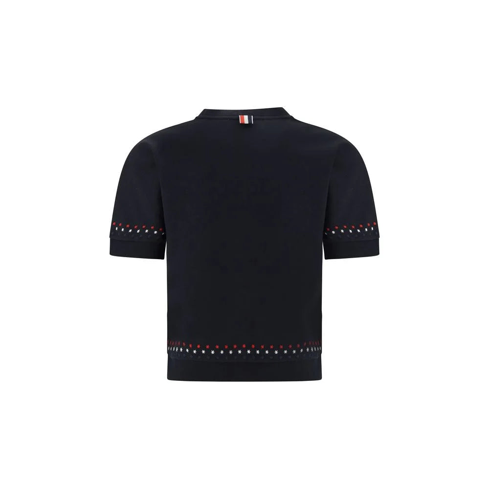 Thom Browne Cerné Bavlnene Tricko - IT42 | L