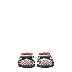 Thom Browne Black Leather Slippers Sandals