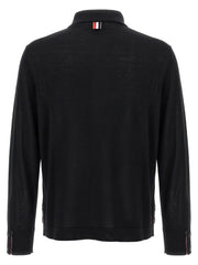 Thom Browne Black Virgin Wool Cardigan - 3