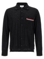 Thom Browne Black Virgin Wool Cardigan - 3