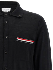 Thom Browne Black Virgin Wool Cardigan - 3