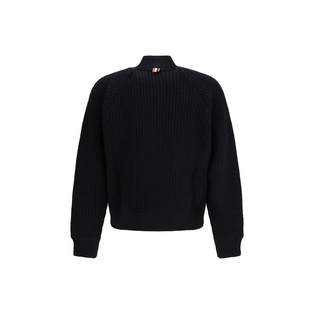 Thom Browne Black Wool Bomber - 4