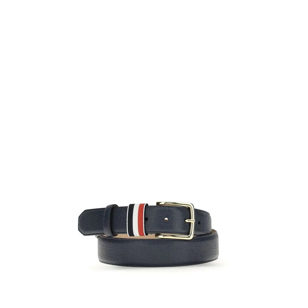 Thom Browne Blue Calf Leather Bos Taurus Regular Belt