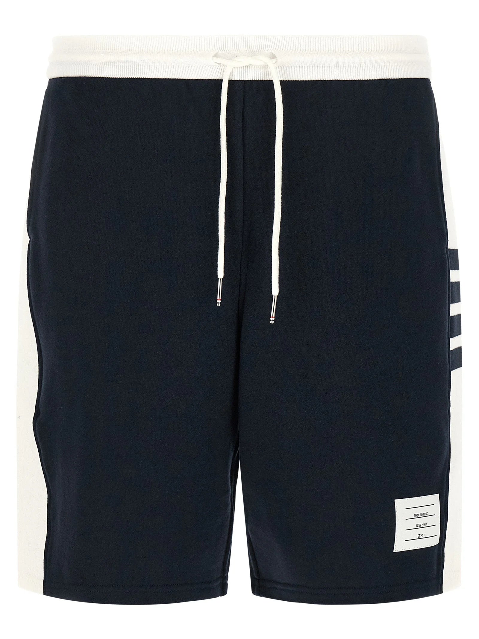 Thom Browne Blue Cotton Bermuda Shorts - 4