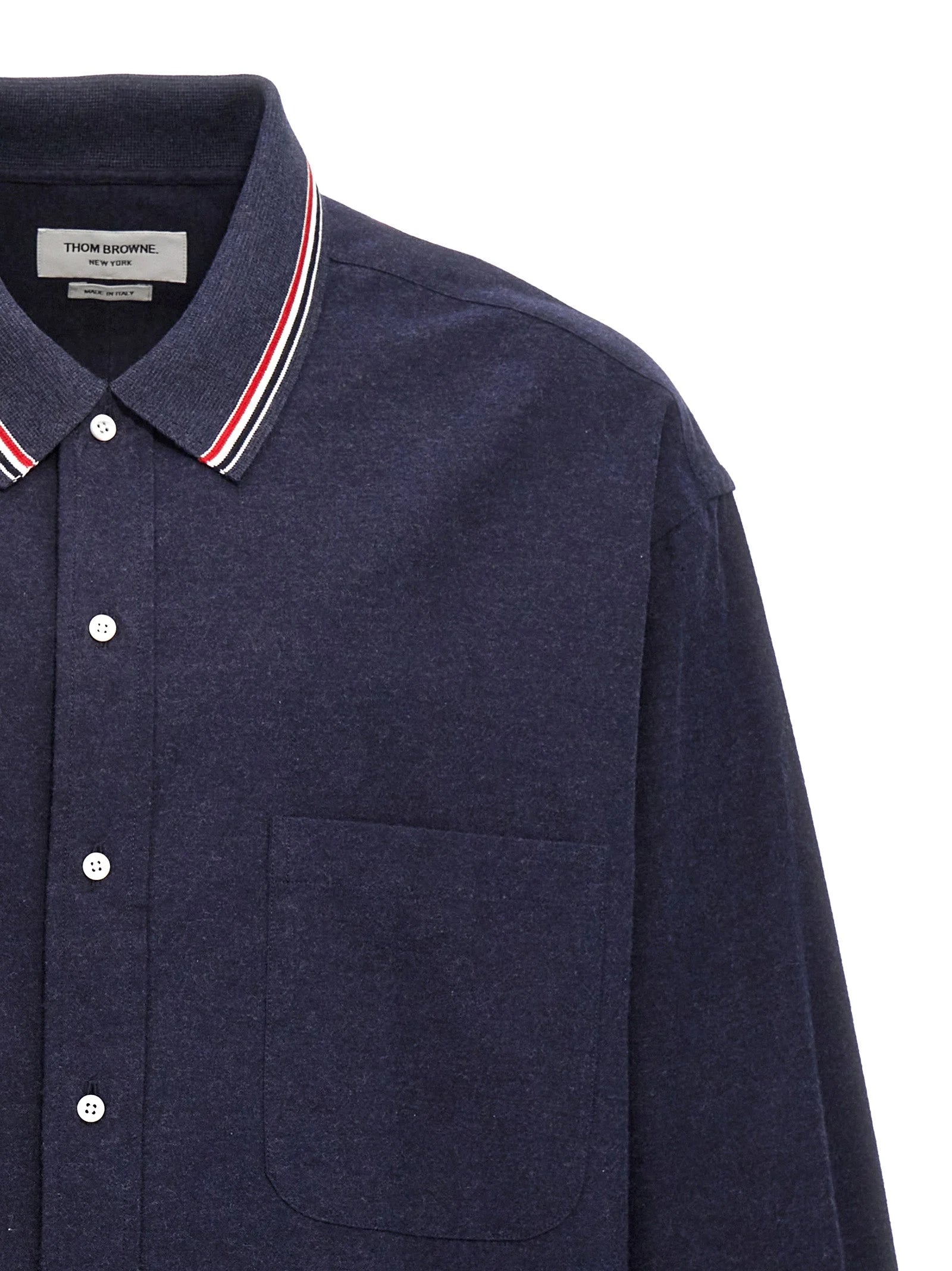 Thom Browne Blue Cotton Blouse - 2