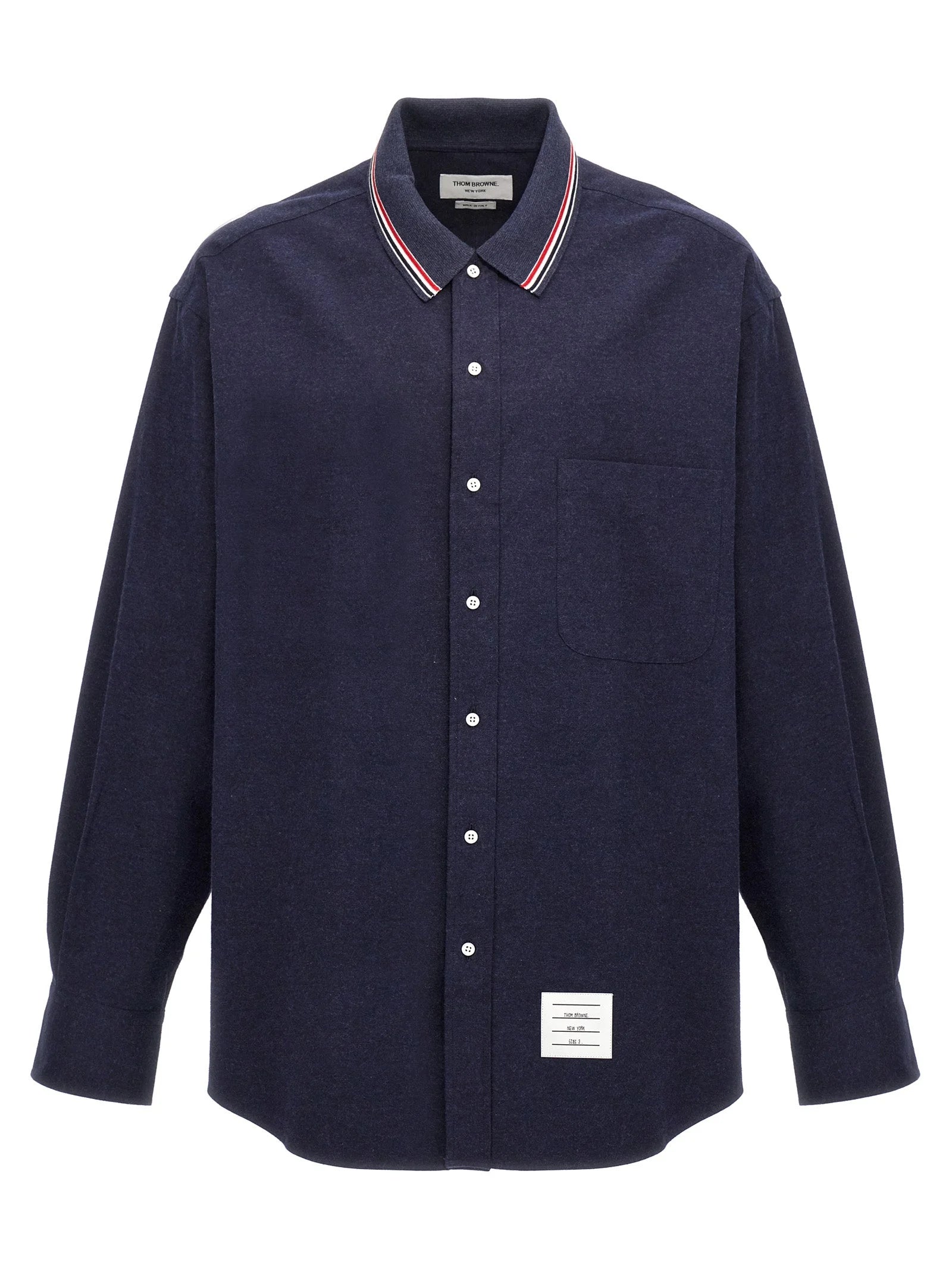 Thom Browne Blue Cotton Blouse - 2