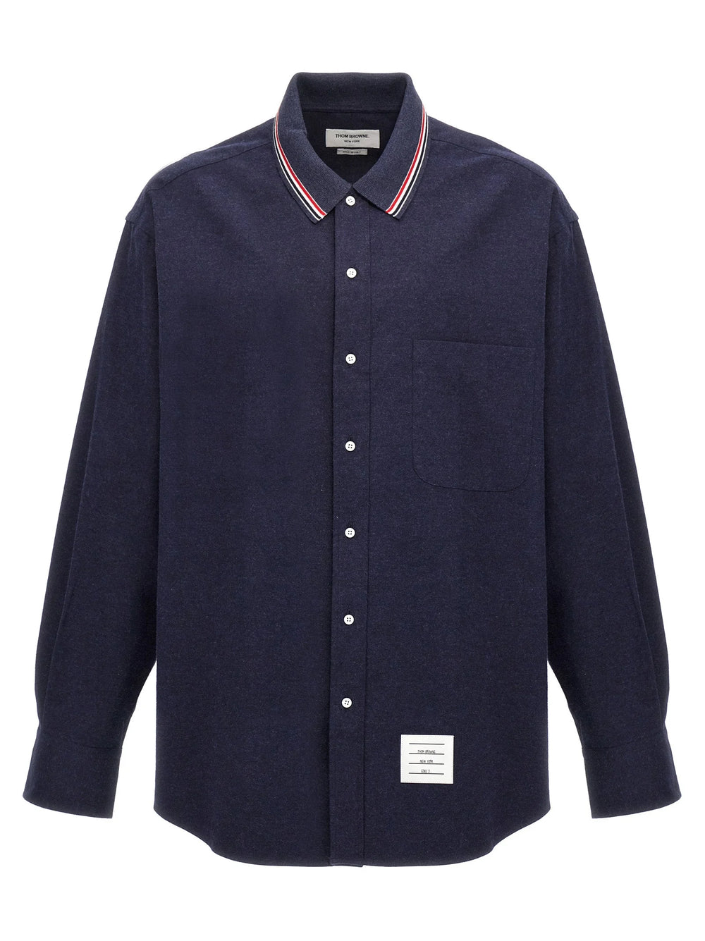 Thom Browne Blue Cotton Blouse - 2