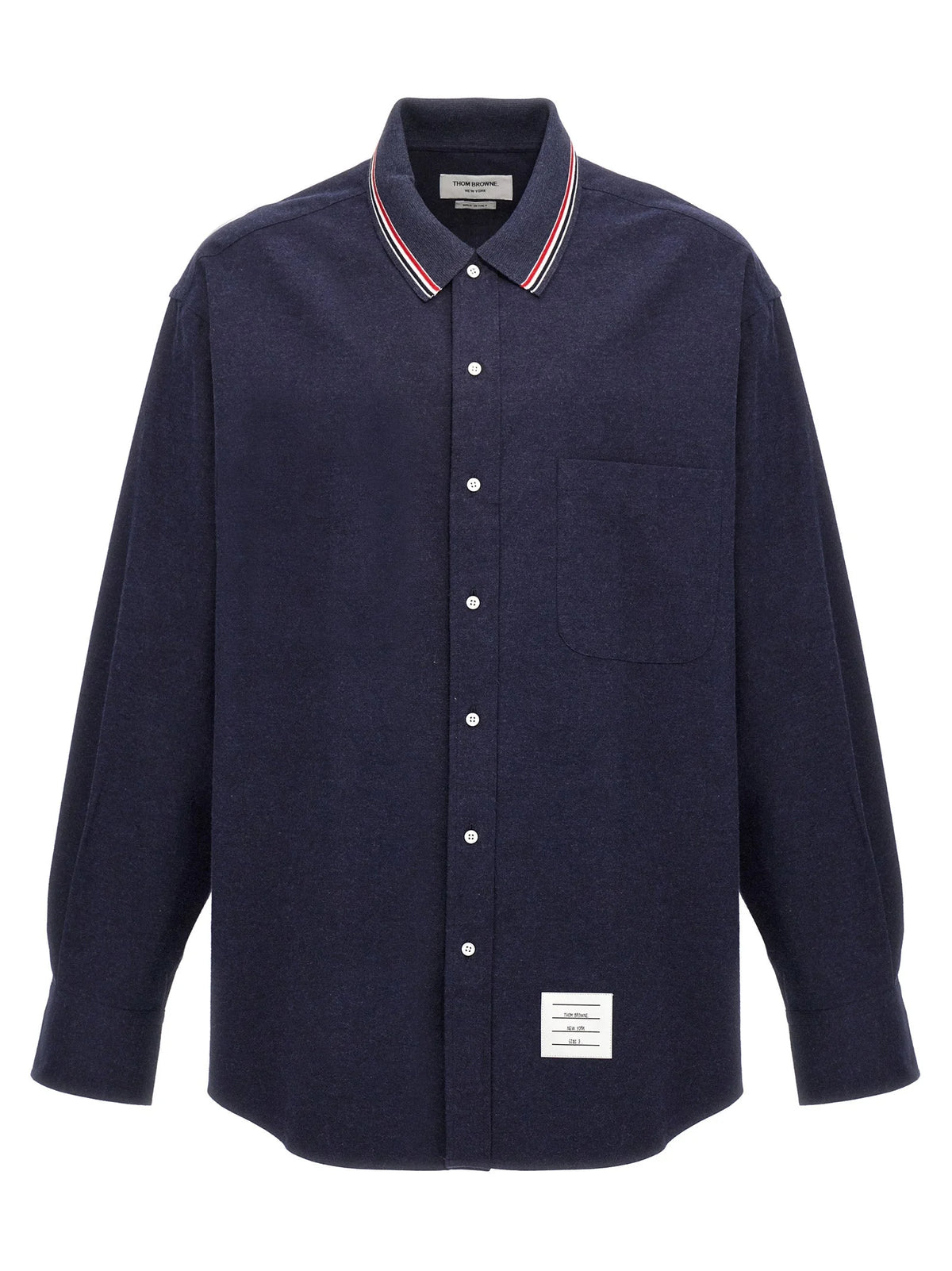 Thom Browne Blue Cotton Blouse - 2