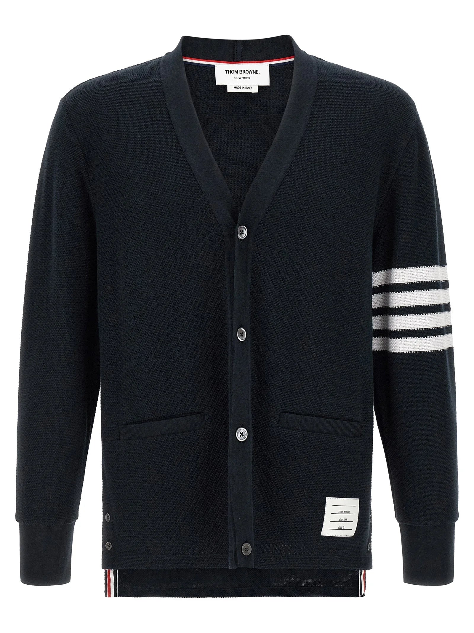 Thom Browne Blue Cotton Cardigan