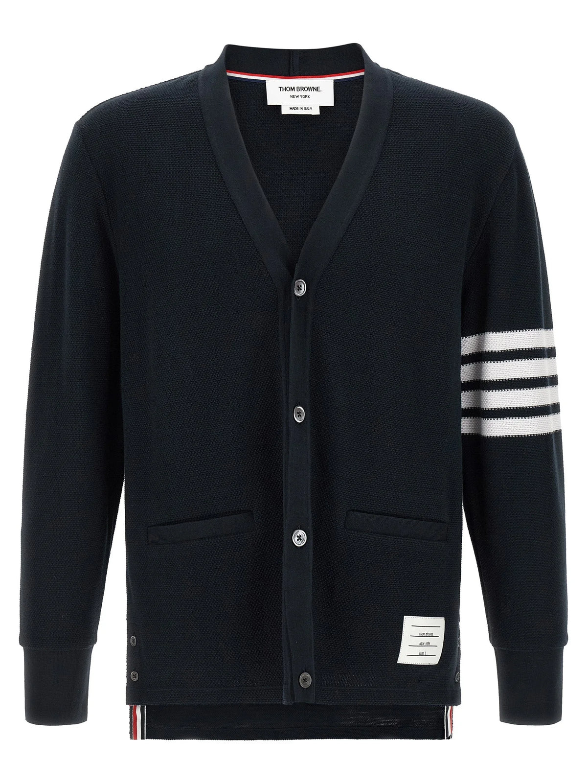 Thom Browne Blue Cotton Cardigan