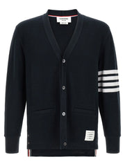 Thom Browne Blue Cotton Cardigan