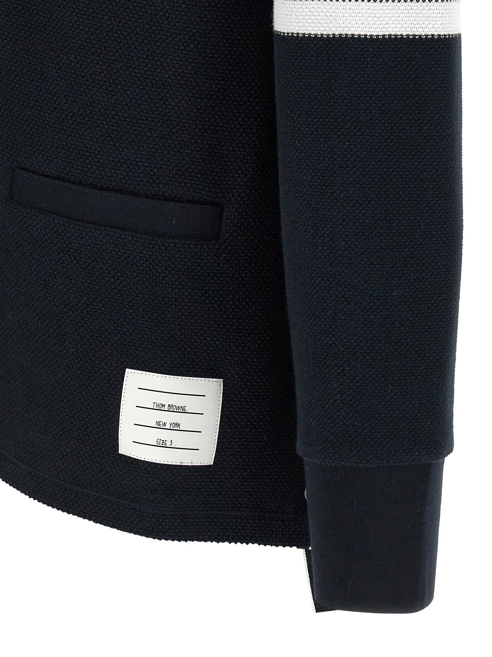 Thom Browne Blue Cotton Cardigan