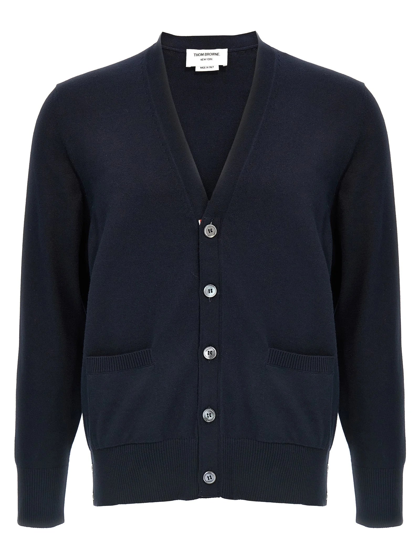Thom Browne Blue Cotton Cardigan - 4