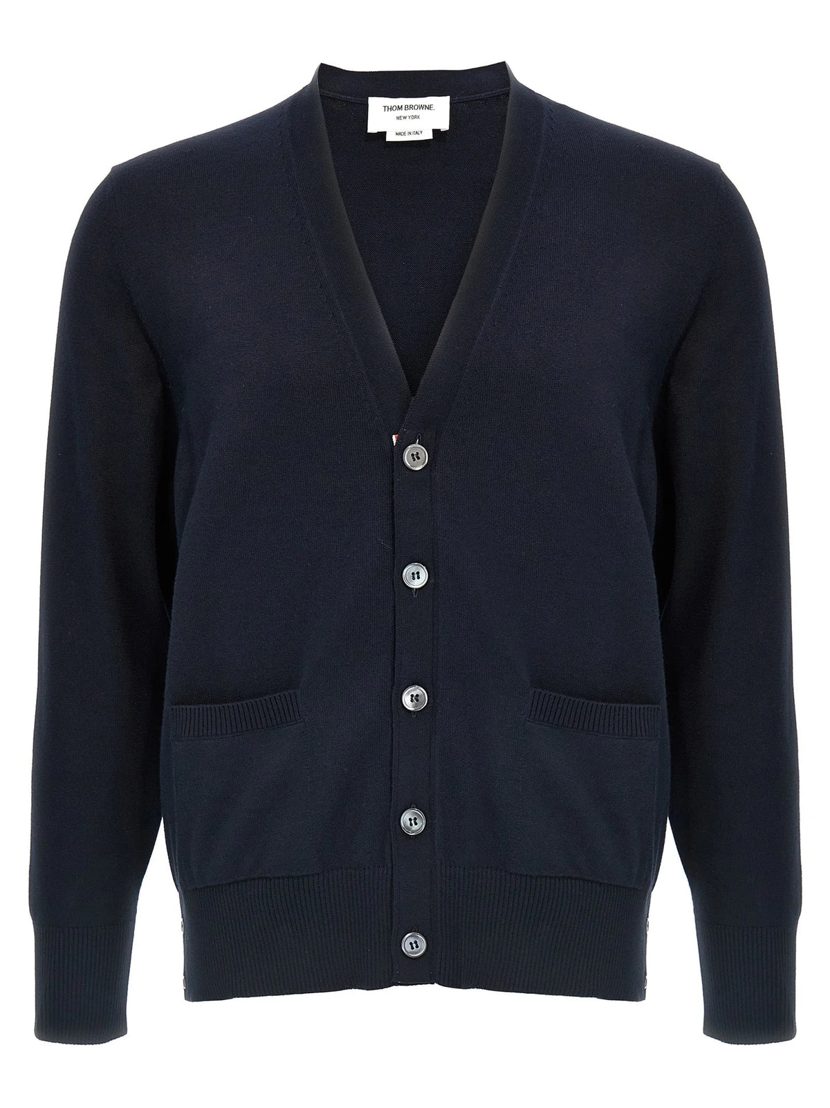 Thom Browne Blue Cotton Cardigan - 4